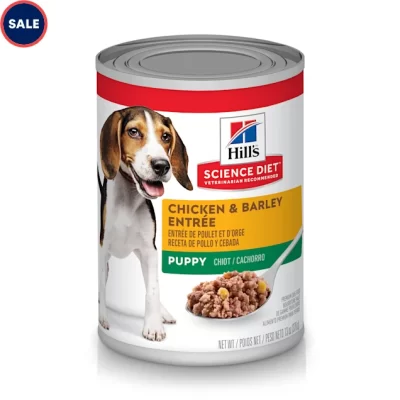 Hill's Science Diet Puppy Chicken & Barley Entree Canned Dog Food, 13 oz., Case of 12