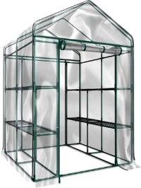 Home-Complete HC-4202 Walk-In Greenhouse Indoor-Outdoor with 8 sturdy stands