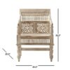 Home Decorators Collection Maharaja Sandblasted White Wood Hand-Carved Arm Chair