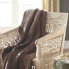 Home Decorators Collection Maharaja Sandblasted White Wood Hand-Carved Arm Chair