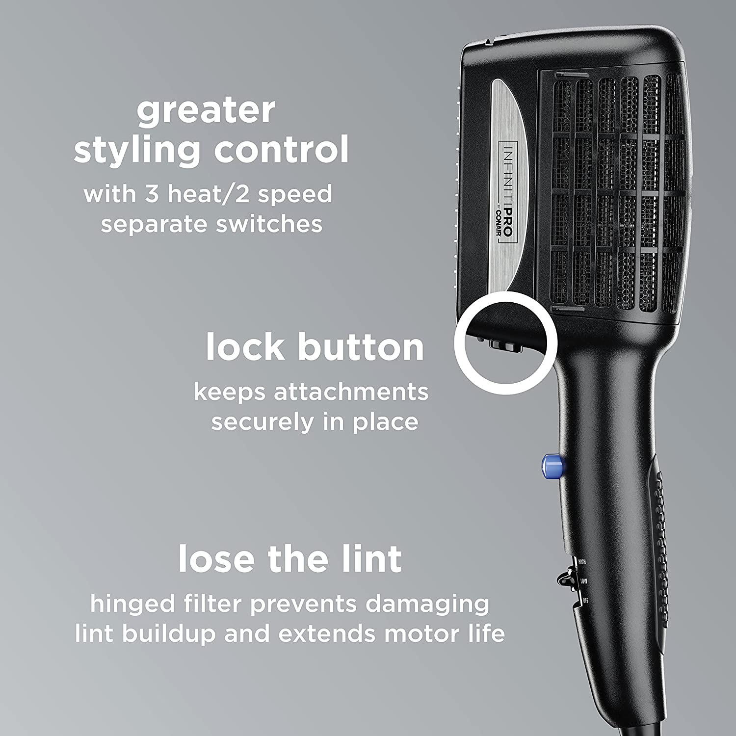 Conair 1875 styler outlet attachments