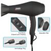 JINRI Hair Dryer 1875W, Negative Ionic Fast Dry Low Noise Blow Dryer, Professional Salon Hair Dryers with Diffuser, Concentrator, Styling Pik, 2 Speed and 3 Heat Settings