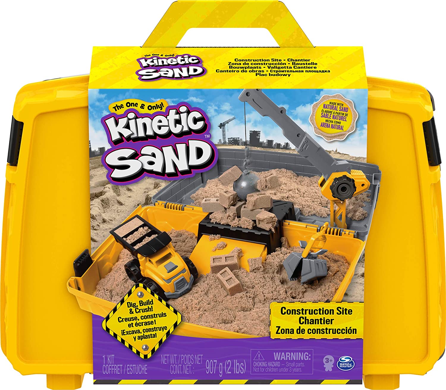  Kinetic Sand, Folding Sand Box with 2lbs of Kinetic