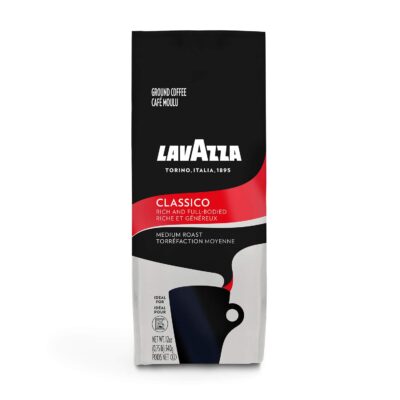 Lavazza Classico Ground Coffee Blend Medium Roast, 12-Ounce Bags (Pack of 6) Authentic Italian, Value Pack, Blended And Roated in Italy, Rich Flavor with Notes of Dried Fruit