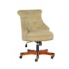 Linon Home Decor 23 in. Width Standard Dark Walnut Fabric Task Chair with Adjustable Height