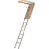 Louisville Ladder AA2510I 7 ft. 8 in. to 10 ft. 3 in., 25.5 in. x 54 in. Aluminum Attic Ladder with 375 lbs. Maximum Load Capacity