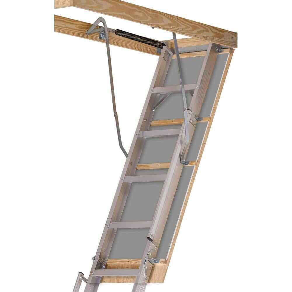 Louisville Ladder AL228P Everest 10 ft. - 12 ft., 22.5 in. x 63 in. Aluminum Attic Ladder with 350 lb. Load Capacity4 Louisville Ladder AL228P Everest 10 ft. - 12 ft., 22.5 in. x 63 in. Aluminum Attic Ladder with 350 lb. Load Capacity