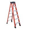 Louisville Ladder FS1406HD 6 ft. Fiberglass Step Ladder with 375 lbs. Load Capacity Type IAA Duty Rating