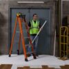 Louisville Ladder FS1406HD 6 ft. Fiberglass Step Ladder with 375 lbs. Load Capacity Type IAA Duty Rating