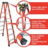Louisville Ladder FS1408HD 8 ft. Fiberglass Step Ladder with 375 lbs. Load Capacity Type IAA Duty Rating