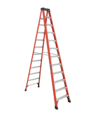 Louisville Ladder FS1412HD 12 ft. Fiberglass Step Ladder with 375 lbs. Load Capacity Type IAA Duty Rating