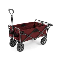 Macwagon  Folding Wagon with Table  - Red, 43.7"L x 20.2"W x 22.5"H