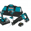 Makita XT328M 18V LXT Lithium-Ion Brushless Cordless Combo Kit (3-Tool) with (2) 4.0 Ah Batteries, Rapid Charger, and Tool Bag