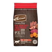 Merrick Grain Free Real Bison, Beef & Sweet Potato Recipe Dry Dog Food, 10 lbs.