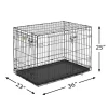 Midwest iCrate Double Door Folding Dog Crate, 36" L X 23" W X 25" H