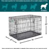 Midwest iCrate Double Door Folding Dog Crate, 36" L X 23" W X 25" H