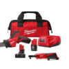 Milwaukee 2420-21-2457-20-48-11-2460 M12 12V Lithium-Ion HACKZALL Cordless Reciprocating Saw Kit with M12 3/8 in. Ratchet and 6.0 Ah XC Battery Pack