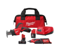 Milwaukee 2420-21-2460-20-48-11-2460 M12 12V Lithium-Ion HACKZALL Cordless Reciprocating Saw Kit with M12 Rotary Tool and 6.0 Ah XC Battery Pack