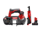 Milwaukee 2429-20-2457-20-48-11-2460 M12 12V Lithium-Ion Cordless Sub-Compact Band Saw with M12 3/8 in. Ratchet and 6.0 Ah XC Battery Pack