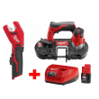 Milwaukee 2429-20-2471-20-48-59-2420 M12 12V Lithium-Ion Cordless Sub-Compact Band Saw and Copper Tubing Cutter Combo Kit W/(1) 2.0Ah Battery and Charger