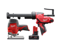Milwaukee 2445-20-2441-20-48-11-2460 M12 12V Lithium-Ion Cordless Jig Saw with M12 10 oz. Caulk and Adhesive Gun and 6.0 Ah XC Battery Pack
