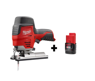 Milwaukee 2445-20-48-11-2420 M12 12V Lithium-Ion Cordless Jig Saw with M12 2.0Ah Battery