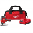 Milwaukee 2445-21 M12 12V Lithium-Ion Cordless Jig Saw Kit with One 1.5 Ah Battery, Charger, Tool Bag