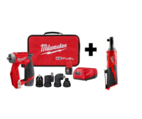 Milwaukee 2505-22-2457-20 M12 FUEL 12V Lithium-Ion Brushless Cordless 4-in-1 Installation 3/8 in. Drill Driver Kit W/ M12 3/8 in. Ratchet