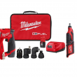 Milwaukee 2505-22-2460-20 M12 FUEL 12V Lithium-Ion Brushless Cordless 4-in-1 Installation 3/8 in. Drill Driver Kit with M12 Rotary Tool