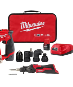 Milwaukee 2505-22-2488-20 M12 FUEL 12-Volt Lithium-Ion Brushless Cordless 4-in-1 Installation 3/8 in. Drill Driver Kit with M12 Soldering Iron