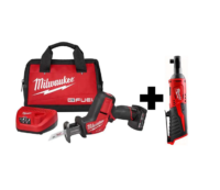 Milwaukee 2520-21XC-2457-20 M12 FUEL 12-Volt Lithium-Ion Brushless Cordless HACKZALL Reciprocating Saw Kit W/ M12 3/8 in. Ratchet