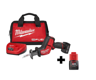 Milwaukee 2520-21XC-48-11-2420 M12 FUEL 12V Lithium-Ion Brushless Cordless HACKZALL Reciprocating Saw Kit with 2.0Ah Battery