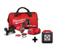 Milwaukee 2522-21XC-2364-20 M12 FUEL 12-Volt 3 in. Lithium-Ion Brushless Cordless Cut Off Saw Kit with M12 Flood Light