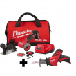 Milwaukee 2522-21XC-2420-20 M12 FUEL 12-Volt 3 in. Lithium-Ion Brushless Cordless Cut Off Saw Kit with M12 Hackzall Reciprocating Saw