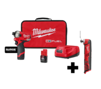 Milwaukee 2551-22-2426-20 M12 FUEL SURGE 12V Lithium-Ion Brushless Cordless 1/4 in. Hex Impact Driver Compact Kit with M12 Multi-Tool