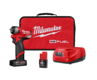 Milwaukee 2552-22 M12 FUEL 12V Lithium-Ion Brushless Cordless Stubby 1/4 in. Impact Wrench Kit with One 4.0 and One 2.0Ah Batteries