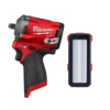 Milwaukee 2554-20-2367-20 M12 FUEL 12V Lithium-Ion Brushless Cordless Stubby 3/8 in. Impact Wrench with M12 Rover Flood Light
