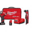 Milwaukee 2554-22-2415-20 M12 FUEL 12V Lithium-Ion Brushless Cordless Stubby 3/8 in. Impact Wrench Kit with M12 3/8 in. Right Angle Drill