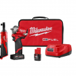 Milwaukee 2554-22-2457-20 M12 FUEL 12V Lithium-Ion Brushless Cordless Stubby 3/8 in. Impact Wrench Kit with M12 3/8 in. Ratchet