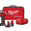 Milwaukee 2554-22-48-11-2440 M12 FUEL 12V Lithium-Ion Brushless Cordless Stubby 3/8 in. Impact Wrench Kit With M12 4.0Ah Battery