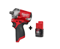 Milwaukee 2555-20-48-11-2420 M12 FUEL 12V Lithium-Ion Brushless Cordless Stubby 1/2 in. Impact Wrench with M12 2.0Ah Battery