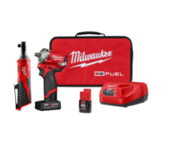 Milwaukee 2555-22-2457-20 M12 FUEL 12V Lithium-Ion Brushless Cordless Stubby 1/2 in. Impact Wrench Kit with M12 3/8 in. Ratchet