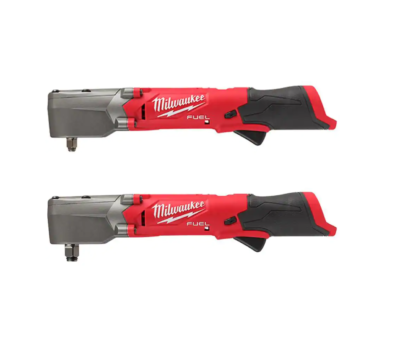 Milwaukee 2564-20-2565-20 M12 FUEL 12V Lithium-Ion Brushless Cordless 3/8 in. and 1/2 in. Right Angle Impact Wrenches Set (2-Tool)