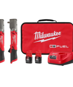 Milwaukee 2564-22-2565-20 M12 FUEL 12V Lithium-Ion Brushless Cordless 3/8 in. and 1/2 in. Right Angle Impact Wrench Kit (2-Tool)