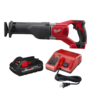 Milwaukee 2621-20-48-59-1835 M18 18V Lithium-Ion Cordless SAWZALL Reciprocating Saw W/ 3.0Ah Battery and Charger
