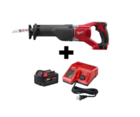Milwaukee 2621-20-48-59-1850 M18 18V Lithium-Ion Cordless SAWZALL Reciprocating Saw with M18 Starter Kit (1) 5.0Ah Battery and Charger