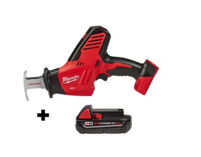 Milwaukee 2625-20-48-11-1820 M18 18-Volt Lithium-Ion Cordless Hackzall Reciprocating Saw with 2.0 Ah Compact Battery