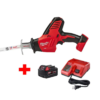 Milwaukee 2625-20-48-59-1850 M18 18-Volt Lithium-Ion Cordless Hackzall Reciprocating Saw W/ M18 Starter Kit W/ (1) 5.0Ah Battery and Charger