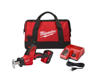 Milwaukee 2625-21 M18 18V Lithium-Ion Cordless HACKZALL Reciprocating Saw Kit with (1) 3.0Ah Battery, Charger and Tool Bag