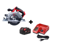 Milwaukee 2630-20-48-59-1850 M18 18V Lithium-Ion Cordless 6-1/2 in. Circular Saw W/ M18 Starter Kit (1) 5.0Ah Battery & Charger
